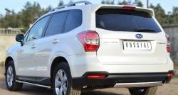 14 999 р. Защита заднего бампера (Ø75x42 мм, нержавейка) Russtal Subaru Forester SJ дорестайлинг (2012-2016)  с доставкой в г. Йошкар-Ола. Увеличить фотографию 4