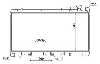 Радиатор двигателя SAT Subaru Impreza GC седан (1992-2000)