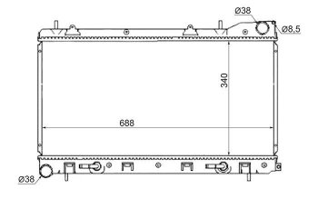 Радиатор двигателя SAT Subaru Impreza GC седан (1992-2000)
