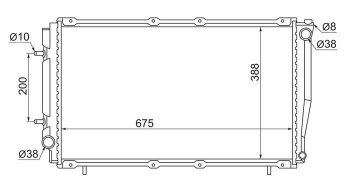 Радиатор двигателя SAT Subaru Impreza GC седан (1992-2000)