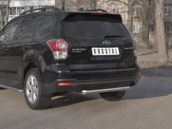 17 349 р. Защита заднего бампера (Ø63, нержавейка) SLITKOFF Subaru Forester SJ рестайлинг (2016-2019)  с доставкой в г. Йошкар-Ола. Увеличить фотографию 2