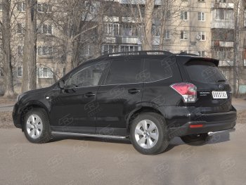 17 349 р. Защита заднего бампера (Ø63, нержавейка) SLITKOFF Subaru Forester SJ рестайлинг (2016-2019)  с доставкой в г. Йошкар-Ола. Увеличить фотографию 3