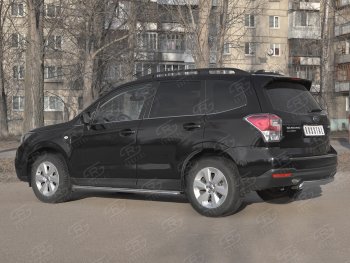 9 999 р. Защита заднего бампера (Ø75х42 мм, нержавейка) Russtal  Subaru Forester  SJ (2016-2019) рестайлинг  с доставкой в г. Йошкар-Ола. Увеличить фотографию 4