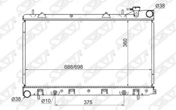 6 249 р. Радиатор двигателя SAT (пластинчатый)  Subaru Forester  SG - Impreza ( GD,  GG)  с доставкой в г. Йошкар-Ола. Увеличить фотографию 1