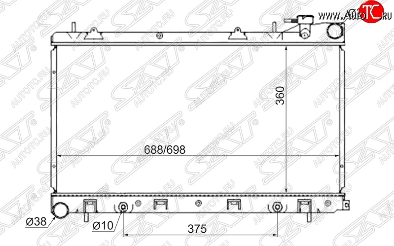 6 249 р. Радиатор двигателя SAT (пластинчатый)  Subaru Forester  SG - Impreza ( GD,  GG)  с доставкой в г. Йошкар-Ола