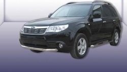 Одинарная защита переднего бампера диаметром 76 мм Slitkoff Subaru Forester SH (2008-2013)