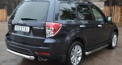 13 999 р. Одинарная защита заднего бампера из трубы диаметром 76 мм SLITKOFF  Subaru Forester  SH (2008-2013)  с доставкой в г. Йошкар-Ола. Увеличить фотографию 4