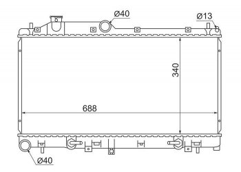Радиатор двигателя SAT Subaru Legacy BL/B13 дорестайлинг седан (2003-2006)
