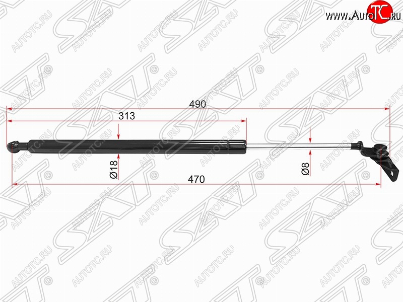 1 079 р. Газовый упор капота SAT  Subaru Impreza ( GE,  GH,  GJ) - Impreza XV  GH  с доставкой в г. Йошкар-Ола