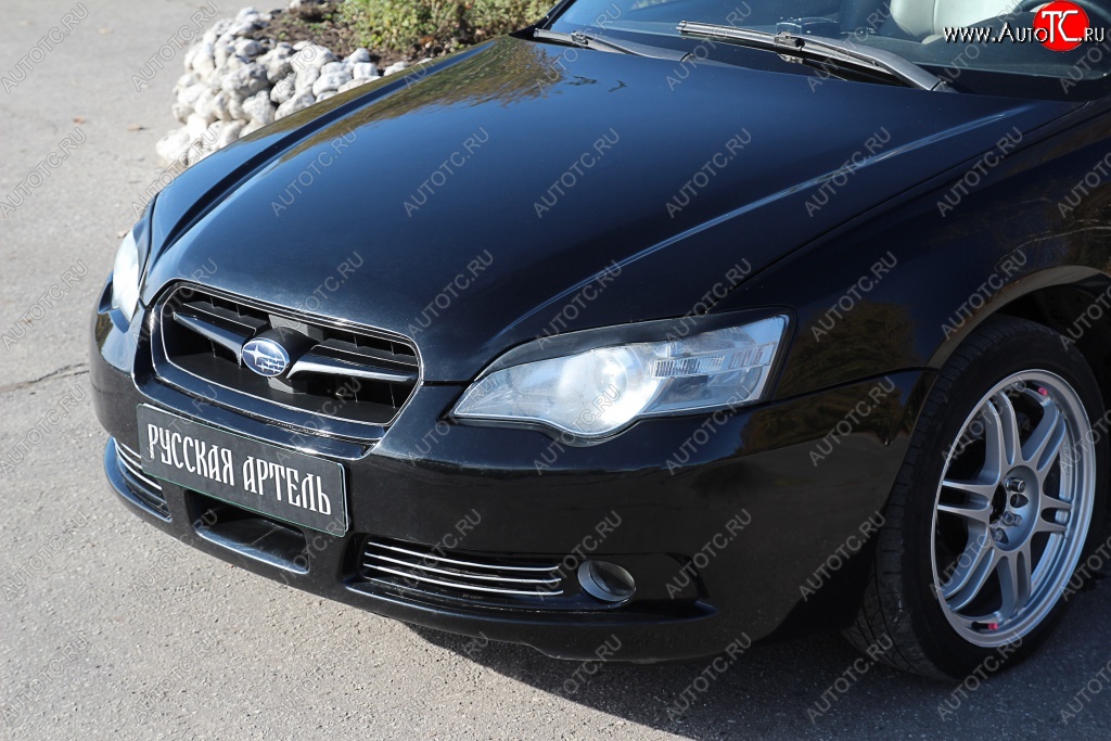 859 р. Реснички на фары RA  Subaru Legacy ( BL/B13,  BL,B13) (2003-2009) дорестайлинг седан, рестайлинг седан (Неокрашенные)  с доставкой в г. Йошкар-Ола