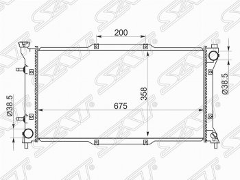 Радиатор двигателя SAT Subaru Legacy BD/B11 седан дорестайлинг (1993-1996)
