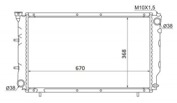 Радиатор двигателя SAT Subaru Legacy BD/B11 седан дорестайлинг (1993-1996)
