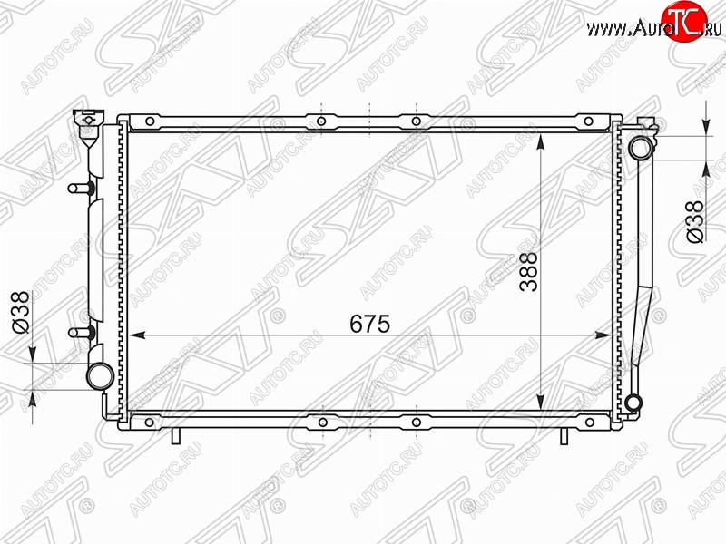 10 349 р. Радиатор двигателя SAT Subaru Legacy BD/B11 седан дорестайлинг (1993-1996)  с доставкой в г. Йошкар-Ола