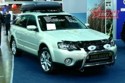 9 224 р. Защита переднего бампера Souz-96 (d60) Subaru Outback BP дорестайлинг универсал (2003-2006)  с доставкой в г. Йошкар-Ола. Увеличить фотографию 3