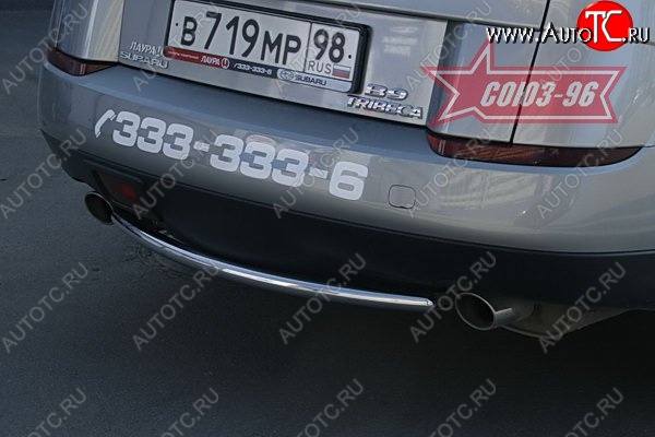 9 917 р. Защита заднего бампера Souz-96 (d42) Subaru Tribeca (2008-2014)  с доставкой в г. Йошкар-Ола