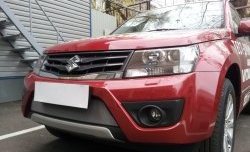 1 539 р. Сетка на бампер Russtal (хром) Suzuki Grand Vitara JT 5 дверей 2-ой рестайлинг (2012-2016)  с доставкой в г. Йошкар-Ола. Увеличить фотографию 3