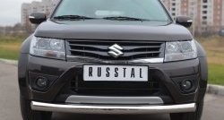 13 999 р. Одинарная защита переднего бампера диаметром 76 мм (5 дв.) SLITKOFF  Suzuki Grand Vitara ( JT 5 дверей,  JT) (2012-2016) 2-ой рестайлинг, 3 двери 2-ой рестайлинг  с доставкой в г. Йошкар-Ола. Увеличить фотографию 4