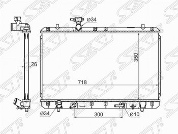 Радиатор двигателя SAT Suzuki Liana седан (2001-2008)