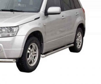 Защита порогов ТехноСфера (Техно Сфера) (нержавейка, 63.5 mm) Suzuki (Сузуки) Grand Vitara (Гран)  JT 5 дверей (2005-2016) JT 5 дверей дорестайлинг, 1-ый рестайлинг, 2-ой рестайлинг