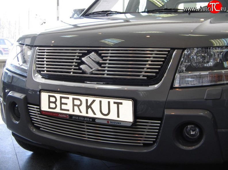 4 389 р. Декоративная вставка воздухозаборника (V2.4/3.2) Berkut Suzuki Grand Vitara JT 5 дверей дорестайлинг (2005-2008)  с доставкой в г. Йошкар-Ола