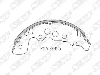 1 379 р. Колодки тормозные SAT (задние)  Suzuki Grand Vitara ( FTB03 3 двери,  3TD62, TL52 5 дверей) (1997-2005)  с доставкой в г. Йошкар-Ола. Увеличить фотографию 1