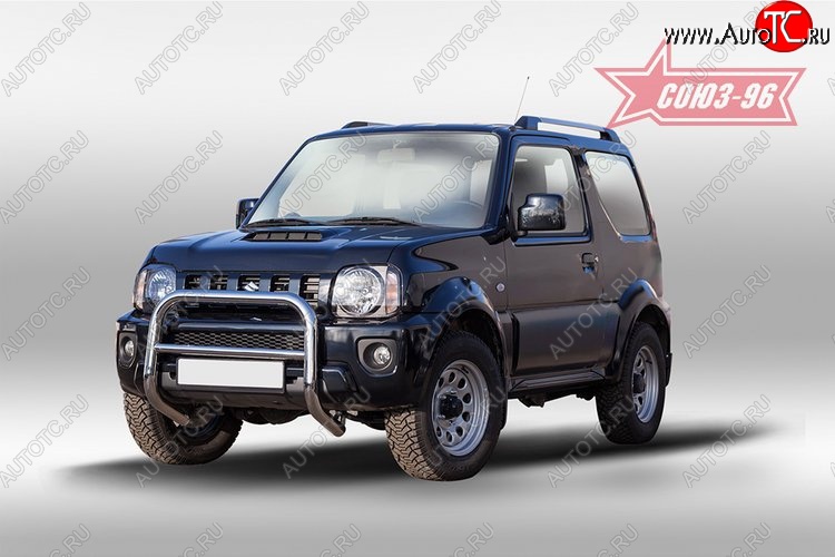 9 899 р. Защита переднего бампера Souz-96 (d60) Suzuki Jimny JB23/JB43 2-ой рестайлинг (2012-2018)  с доставкой в г. Йошкар-Ола