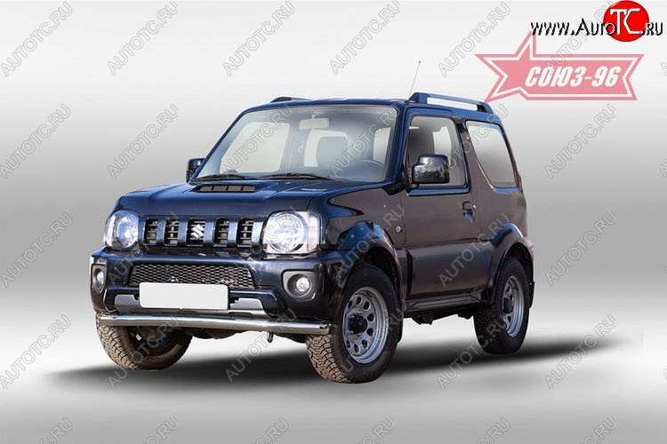 9 494 р. Защита переднего бампера одинарная Souz-96 (d60). Suzuki Jimny JB23/JB43 2-ой рестайлинг (2012-2018)  с доставкой в г. Йошкар-Ола