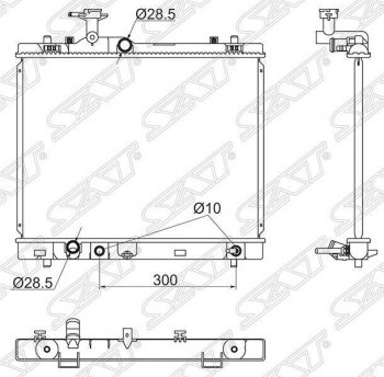 5 799 р. Радиатор двигателя SAT Suzuki Swift ZC72S дорестайлинг, хэтчбэк 5 дв. (2010-2013)  с доставкой в г. Йошкар-Ола. Увеличить фотографию 1