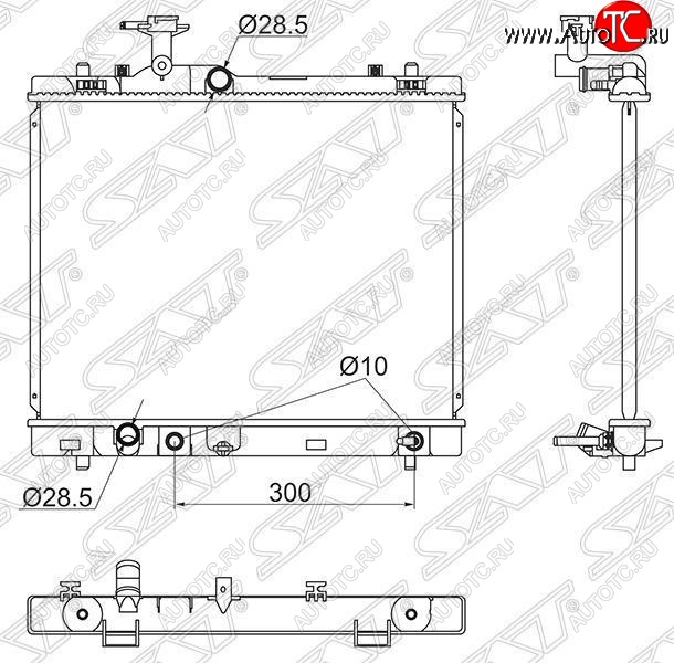 5 799 р. Радиатор двигателя SAT Suzuki Swift ZC72S дорестайлинг, хэтчбэк 5 дв. (2010-2013)  с доставкой в г. Йошкар-Ола