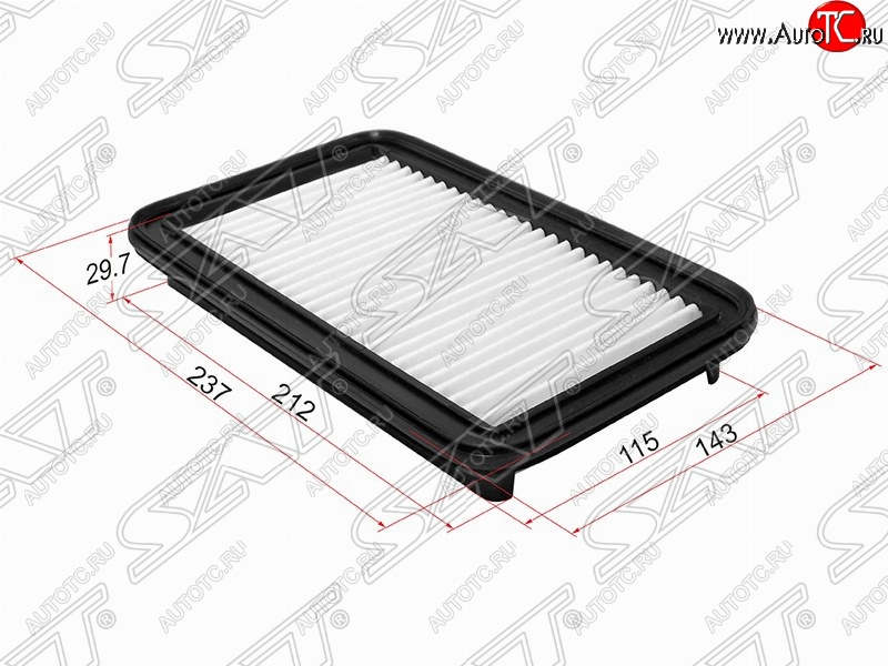 299 р. Фильтр воздушный двигателя SAT (237х143х29.7 mm)  Suzuki Swift  ZC (2003-2008) дорестайлинг, хэтчбэк 5 дв.  с доставкой в г. Йошкар-Ола