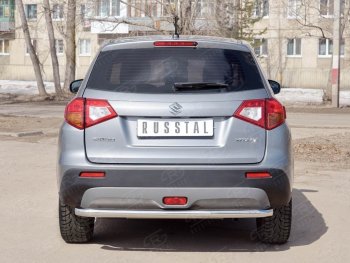 17 899 р. Одинарная защита заднего бампера из трубы диаметром 63 мм SLITKOFF Suzuki Vitara LY дорестайлинг (2015-2019)  с доставкой в г. Йошкар-Ола. Увеличить фотографию 2