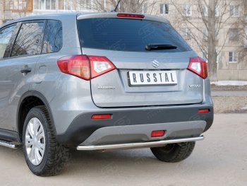 14 599 р. Защита заднего бампера (Ø42 мм, нержавейка) SLITKOFF Suzuki Vitara LY дорестайлинг (2015-2019)  с доставкой в г. Йошкар-Ола. Увеличить фотографию 2