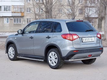 14 599 р. Защита заднего бампера (Ø42 мм, нержавейка) SLITKOFF Suzuki Vitara LY дорестайлинг (2015-2019)  с доставкой в г. Йошкар-Ола. Увеличить фотографию 3