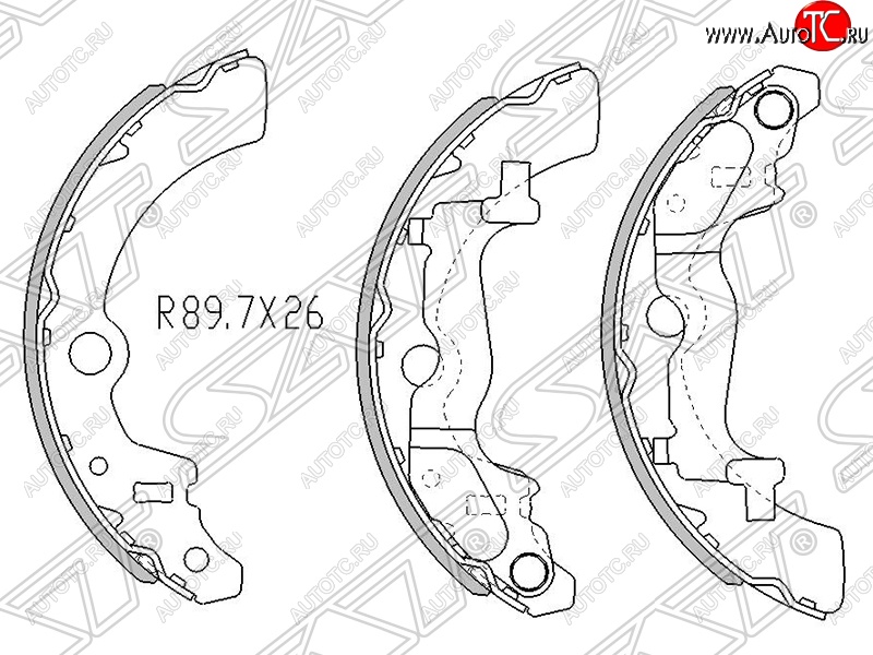 1 689 р. Колодки тормозные SAT (задние)  Suzuki Wagon R  MC22S,VC12S (2000-2002) 1-ый рестайлинг  с доставкой в г. Йошкар-Ола