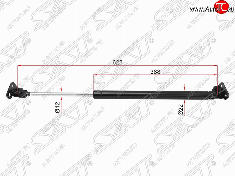 1 259 р. Левый упор крышки багажника (газовый) SAT  Toyota 4Runner  N180 - Hilux Surf  N180  с доставкой в г. Йошкар-Ола