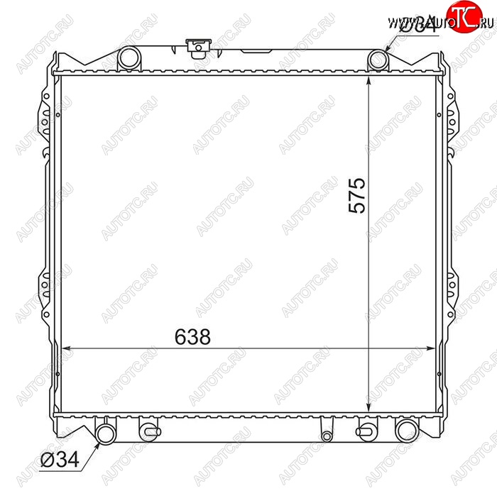 12 849 р. Радиатор двигателя SAT  Toyota 4Runner  N180 - Land Cruiser  90  с доставкой в г. Йошкар-Ола