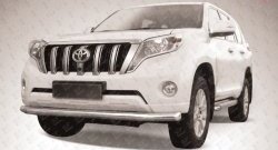 Одинарная защита переднего бампера диаметром 76 мм Slitkoff Toyota (Тойота) Land Cruiser Prado (Лэнд)  J150 (2013-2017) J150 1-ый рестайлинг