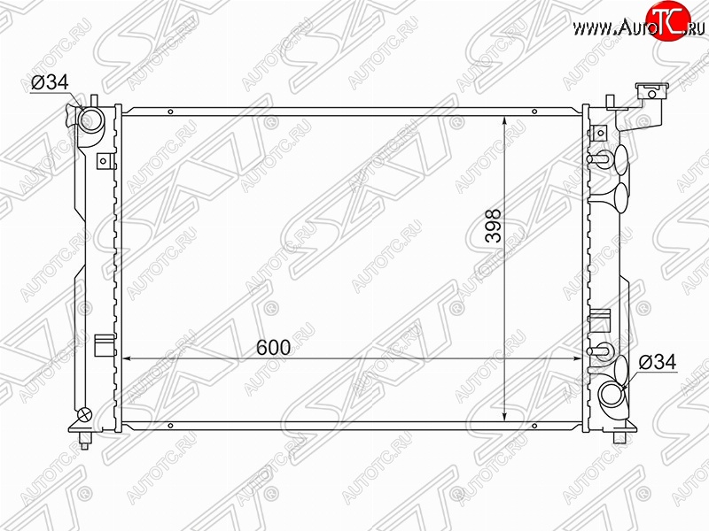 6 999 р. Радиатор двигателя SAT  Toyota Allion  T240 - Wish  XE10  с доставкой в г. Йошкар-Ола