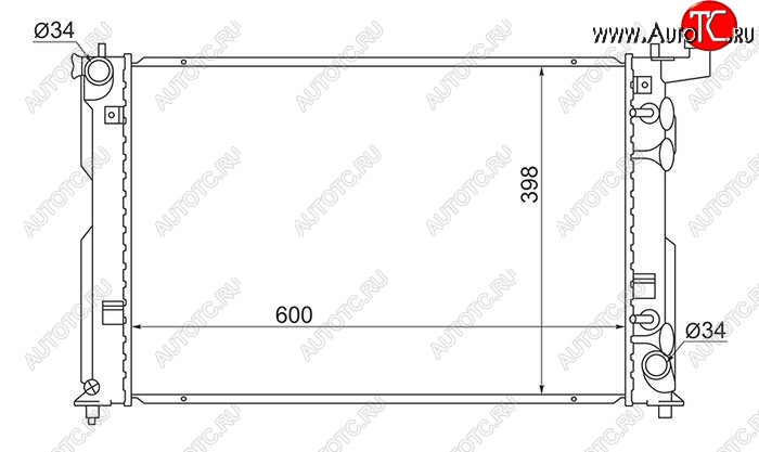 7 299 р. Радиатор двигателя SAT  Toyota Allion  T240 - Wish  XE10  с доставкой в г. Йошкар-Ола