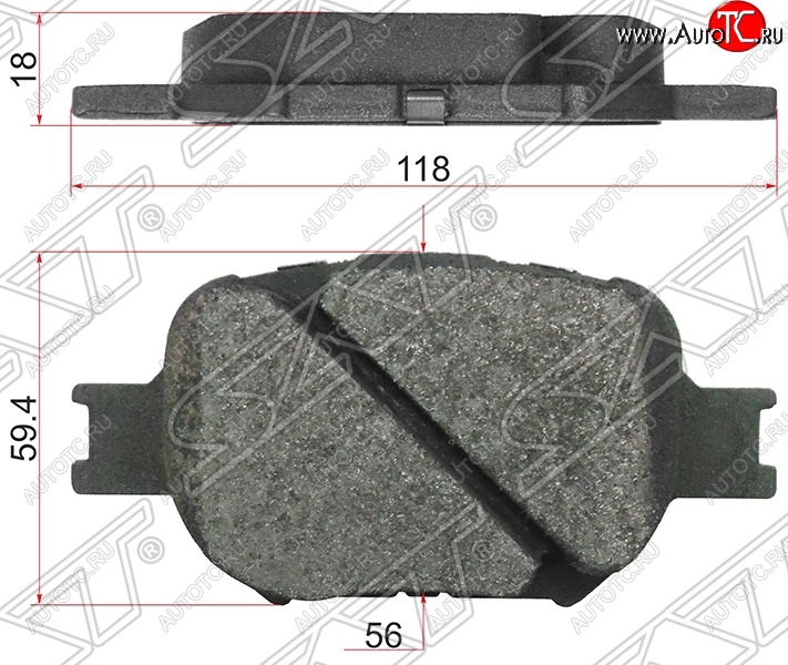 1 389 р. Колодки тормозные SAT (передние) Toyota Allion T240 седан дорестайлинг (2001-2004)  с доставкой в г. Йошкар-Ола