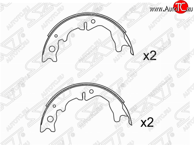 3 089 р. Колодки ручного тормоза SAT Toyota Mark 2 X80 седан (1988-1996)  с доставкой в г. Йошкар-Ола
