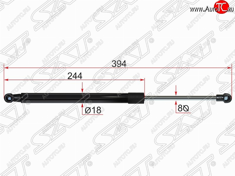 579 р. Газовый упор крышки багажника SAT  Toyota Auris  E180 (2012-2016) хэтчбэк 5 дв. дорестайлинг  с доставкой в г. Йошкар-Ола