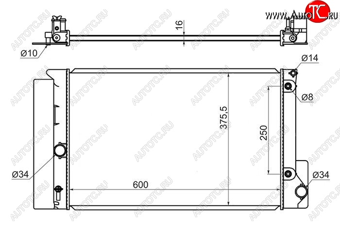 6 599 р. Радиатор двигателя SAT Toyota Auris E180 хэтчбэк 5 дв. дорестайлинг (2012-2016)  с доставкой в г. Йошкар-Ола