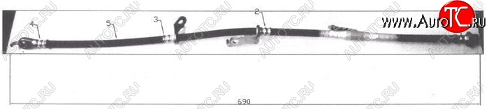 1 099 р. Тормозной шланг SAT (передний, правый) Toyota Auris E150 хэтчбэк 5 дв. дорестайлинг (2006-2010)  с доставкой в г. Йошкар-Ола