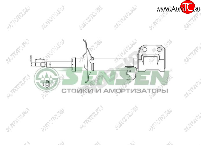 4 099 р. Левый амортизатор передний SENSEN Toyota Avensis T250 седан дорестайлинг (2003-2006)  с доставкой в г. Йошкар-Ола