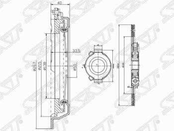 6 199 р. Комплект сцепления (1.6, 1.8, 4AFE, 7AFE, 1ZZ-FE) SAT Toyota Avensis T250 универсал рестайлинг (2006-2008)  с доставкой в г. Йошкар-Ола. Увеличить фотографию 1