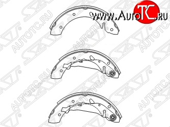 2 299 р. Колодки тормозные SAT (задние)  Toyota Avensis  T220 седан (1997-2003) дорестайлинг, рестайлинг  с доставкой в г. Йошкар-Ола