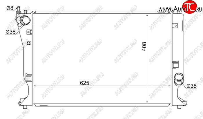 13 699 р. Радиатор двигателя SAT Toyota Corolla Verso AR10 (2004-2009)  с доставкой в г. Йошкар-Ола