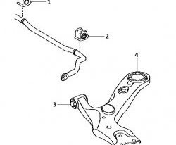 699 р. Полиуретановая втулка стабилизатора передней подвески (левая) Точка Опоры (23,4 мм) Toyota Avensis T270 седан дорестайлинг (2008-2011)  с доставкой в г. Йошкар-Ола. Увеличить фотографию 2