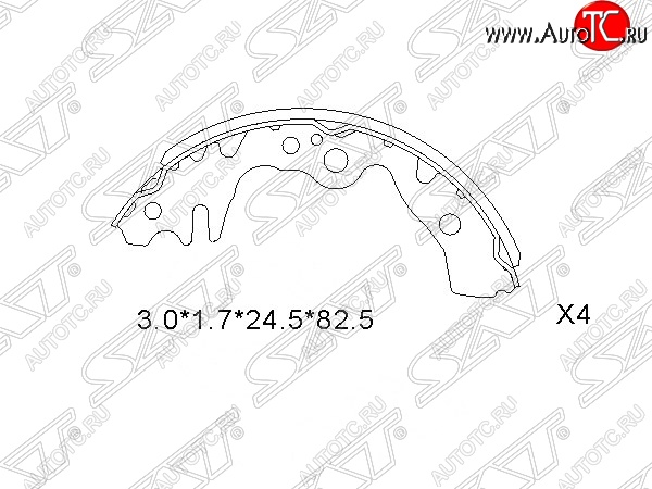 1 599 р. Колодки тормозные задние SAT  Toyota bB  2 - Passo ( 1,  2)  с доставкой в г. Йошкар-Ола